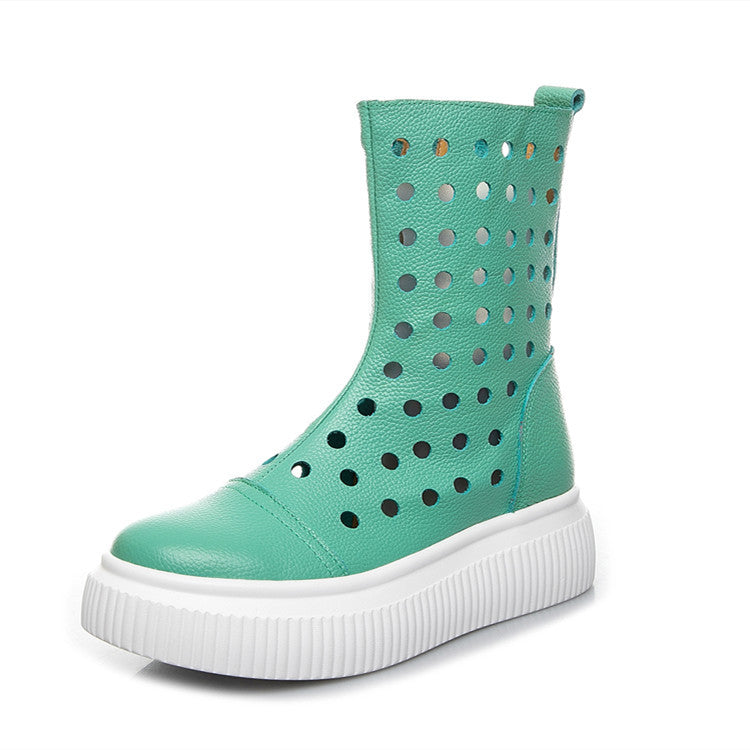 Ladies Fashion Personality Breathable Platform Shoes - Green / 36 - Hair Remover