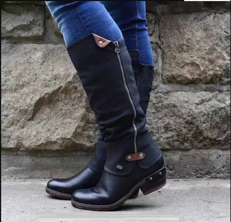 Women’s Round Toe Comfort Ankle Booties with Low Heel