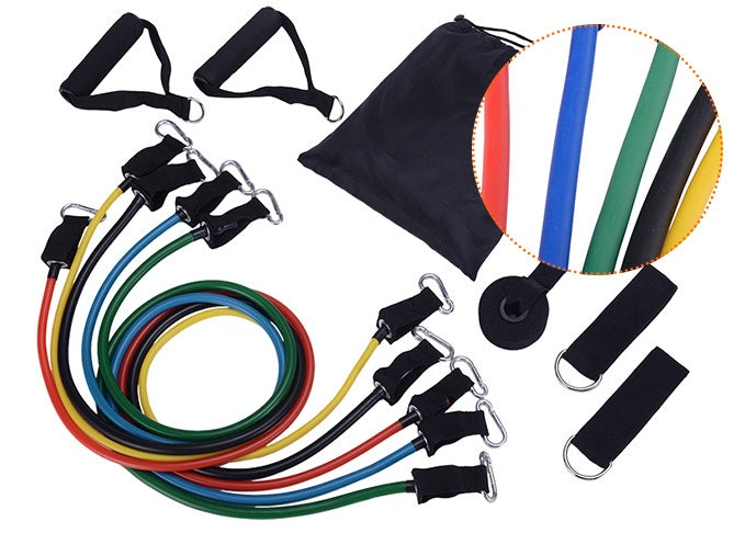 Resistance Band Set with Soft Foam Handles and Ankle Straps
