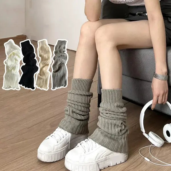 57cm Japanese Lolita Leg Warmers – Women’s Gothic Y2K Ankle & Long Thin Knitted Socks for Cosplay