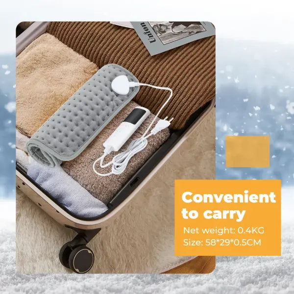 Electric Heating Blanket 58×29cm – Winter Warm Heated Pad for Bed & Sofa Thermal Home Warmer Mat