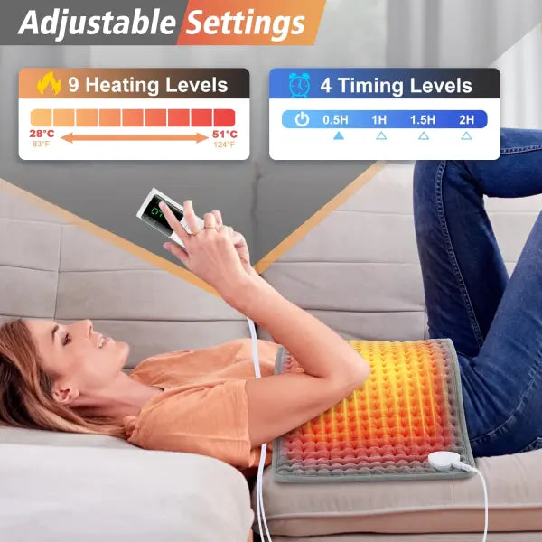 Electric Heating Blanket 58×29cm – Winter Warm Heated Pad for Bed & Sofa Thermal Home Warmer Mat