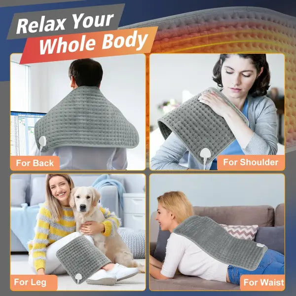 Electric Heating Blanket 58×29cm – Winter Warm Heated Pad for Bed & Sofa Thermal Home Warmer Mat
