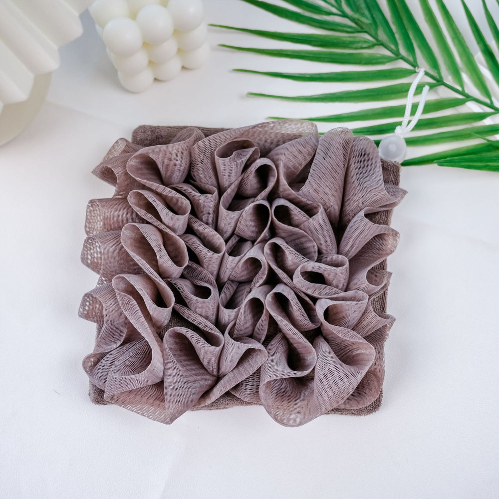 Two-in-one Foaming Net Ball Can Not Disperse Soap Foaming Net - Coffee / 17x17cm