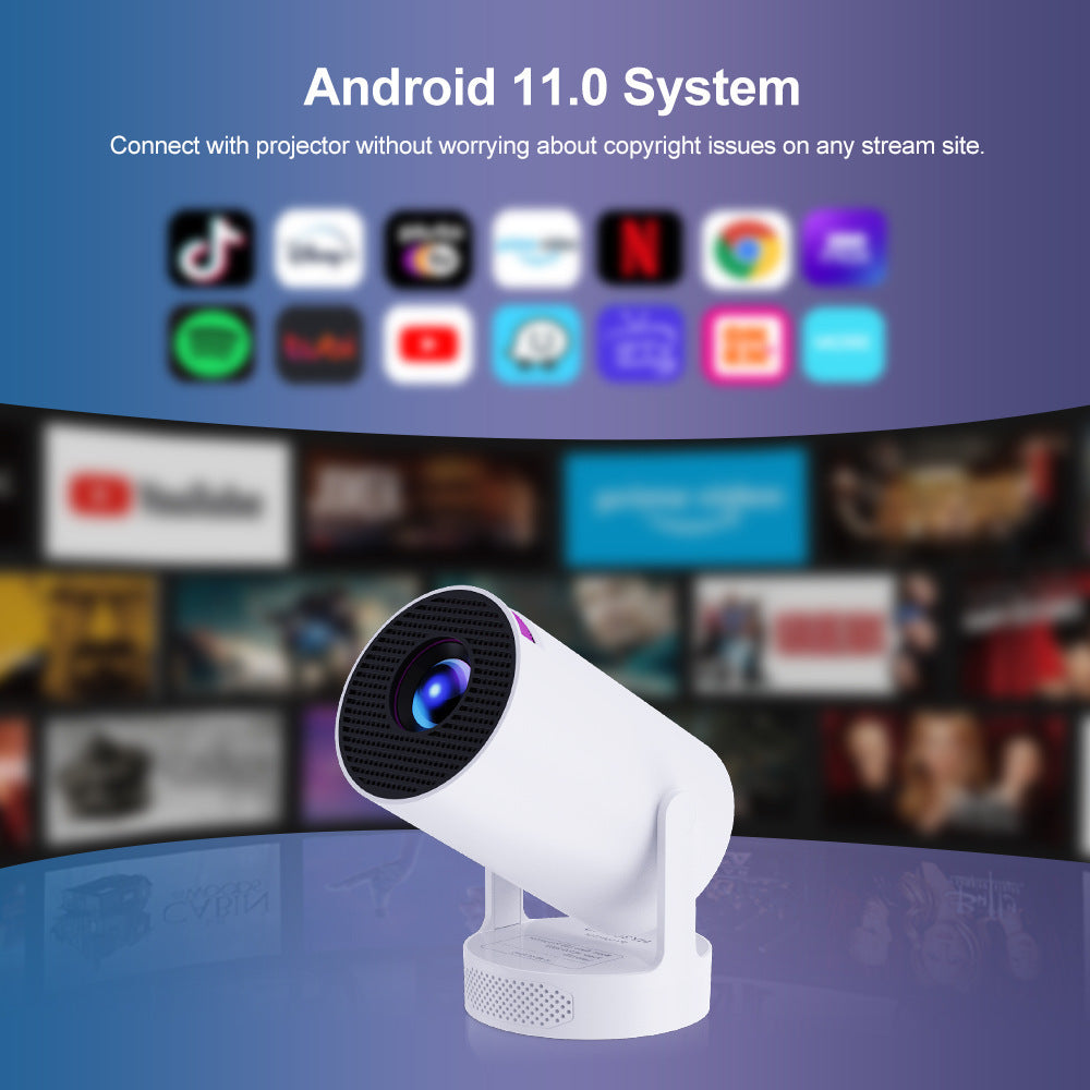 HY300 Android WXGA Multimedia Projector with 100 CVIA Brightness