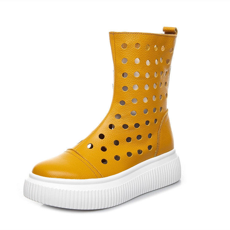 Ladies Fashion Personality Breathable Platform Shoes - Yellow / 36 - Hair Remover