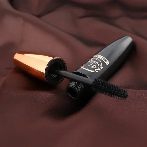 5D Waterproof Mascara – Lengthens & Extends Eyelashes, Black Silk Fiber, Long-Lasting Female Makeup Cosmetic - Himpall