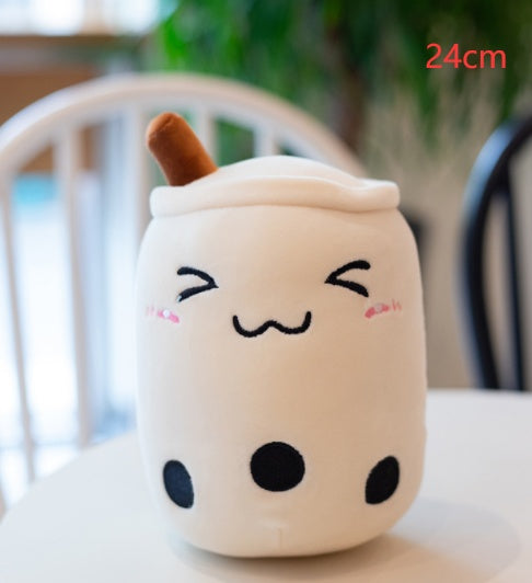 Cute Fruit Drink Plush Doll and Stuffed Animal Hugging Pillow - White triangle eyes / 24cm