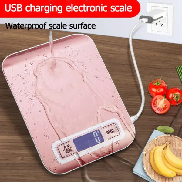 5kg/10kg Digital Kitchen Scale LCD Display Stainless Steel Electronic Scales Home Jewelry Food Snacks Weighing Baking