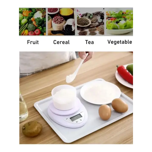 5kg/1g Electronic Scales Portable Digital LED Display Food Balance Measuring Weight Scale Kitchen Baking Scale Kitchen