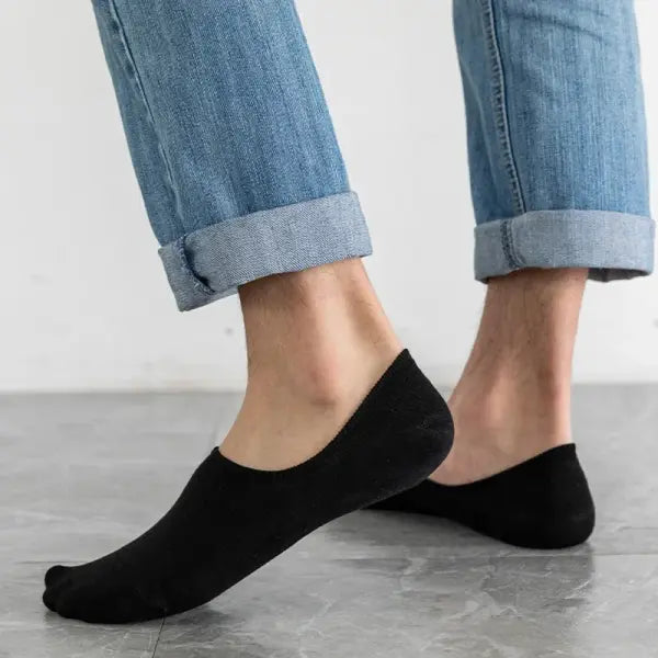5Pairs Men Boat Cotton Socks Summer Bamboo Fiber Low Cut Socks
