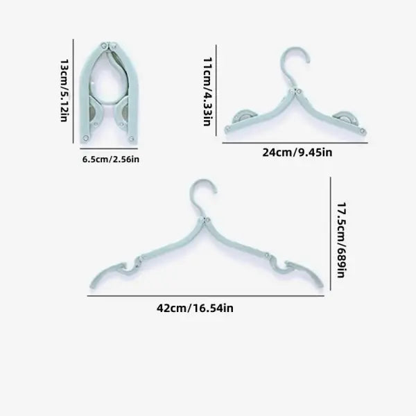 5/10pcs Foldable Portable Travel Hangers Lightweight Space-Saving Clothes Rack for Camping