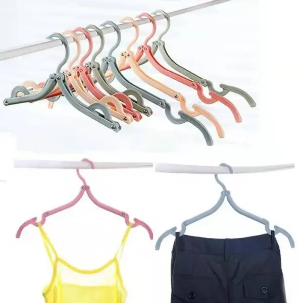 5/10pcs Foldable Portable Travel Hangers Lightweight Space-Saving Clothes Rack for Camping