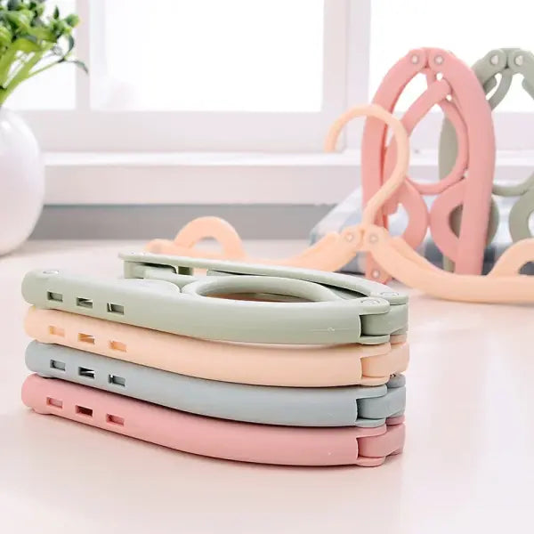5/10pcs Foldable Portable Travel Hangers Lightweight Space-Saving Clothes Rack for Camping - MULTI / 20pcs
