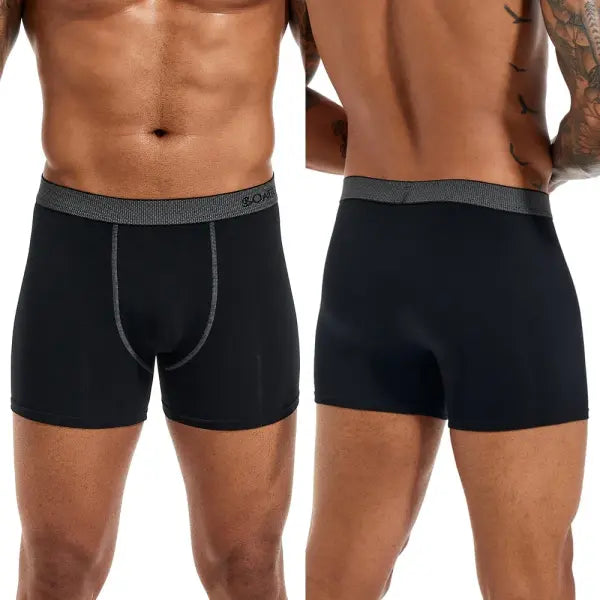 Cotton Elastane Boxer Shorts Luxury Set for Gym Wear