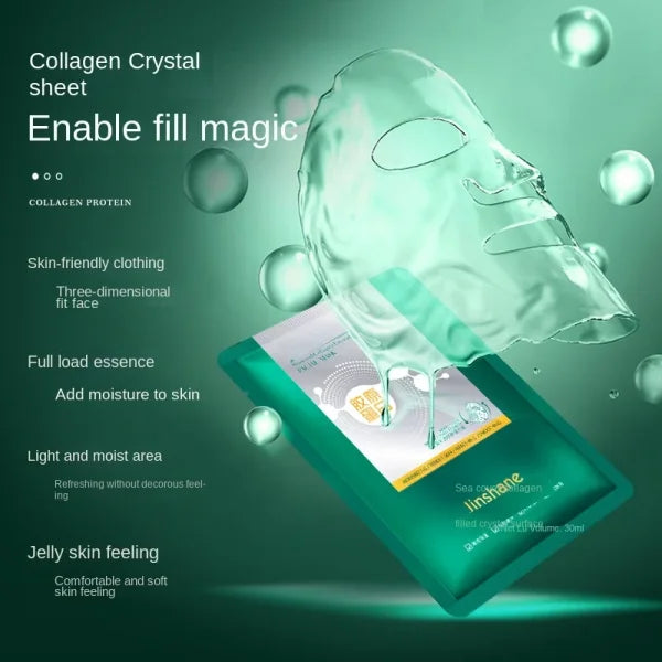5pcs Seaweed Collagen Crystal Mask – Replenishing Fruit Jelly Skin Care - Himpall