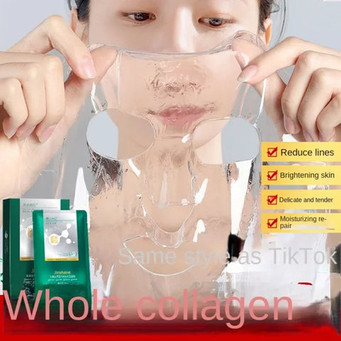 5pcs Seaweed Collagen Crystal Mask – Replenishing Fruit Jelly Skin Care - Himpall