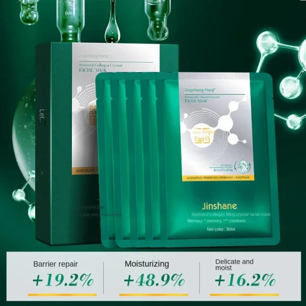 5pcs Seaweed Collagen Crystal Mask – Replenishing Fruit Jelly Skin Care - Himpall