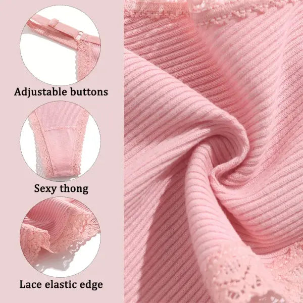 Elastane material composition women panties n447 cotton thong for casual style