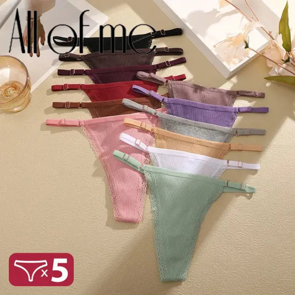 Elastane material composition women panties n447 cotton thong for casual style