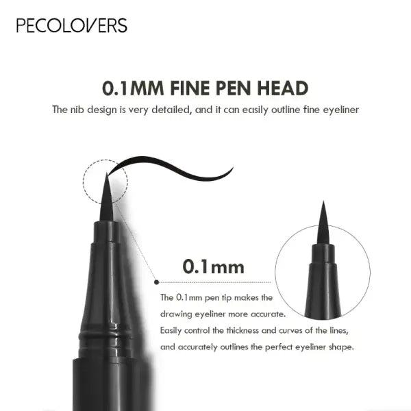 5PCS/Set Smooth Liquid Eyeliner Pen Waterproof Long-lasting Makeup Black Ultra-fine Pen Tip,Create A Charming Eye