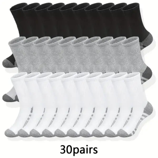 6/10/30Pairs of High-Quality Soft and Comfortable Men’s Running Socks Summer Sweat Wicking and Breathable Basketball