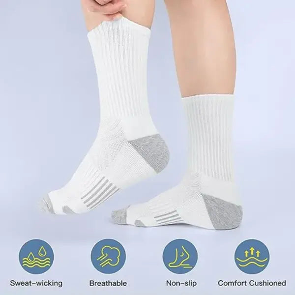 6/10/30Pairs of High-Quality Soft and Comfortable Men’s Running Socks Summer Sweat Wicking and Breathable Basketball