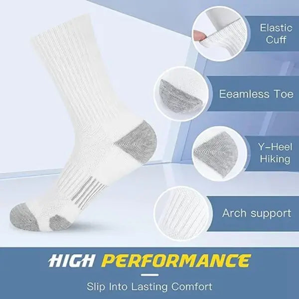 6/10/30Pairs of High-Quality Soft and Comfortable Men’s Running Socks Summer Sweat Wicking and Breathable Basketball
