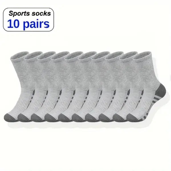6/10/30Pairs of High-Quality Soft and Comfortable Men’s Running Socks Summer Sweat Wicking and Breathable Basketball
