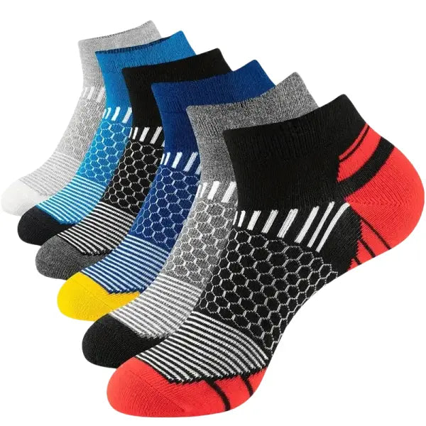 Colorful Men Socks Cotton Low Cut Casual Business Footwear - 6 Pairs 5 / One Size