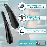 6.29‘’ 7.87‘’ Lightweight Plastic Shoehorn with Travel Shoe Horn Helper for Men Women-Kids Aid Accessories