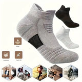 Men sports running towel bottom knit ankle socks