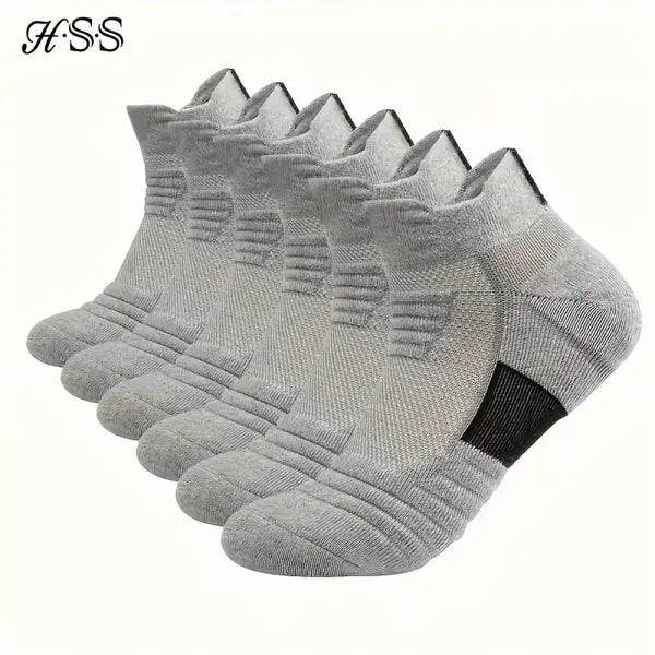 Men sports running towel bottom knit ankle socks