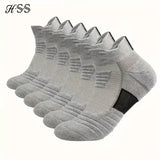 Men sports running towel bottom knit ankle socks