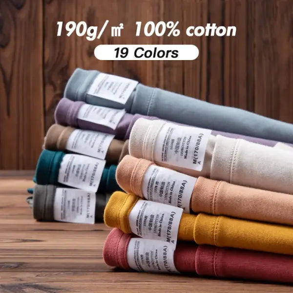 6.7oz 190GSM Combed Cotton T-Shirt – Solid Color Unisex Summer Tee for Custom Team & Class Uniforms