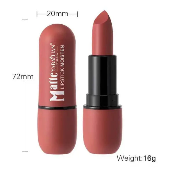 6-Color Matte Lipstick: Velvet Lip Color Smooth Waterproof Long-Lasting Color Lip Makeup