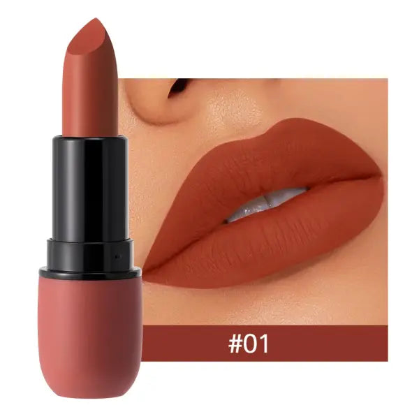 6-Color Matte Lipstick: Velvet Lip Color Smooth Waterproof Long-Lasting Color Lip Makeup - Y0080-1