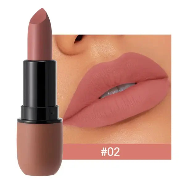 6-Color Matte Lipstick: Velvet Lip Color Smooth Waterproof Long-Lasting Color Lip Makeup - Y0080-2