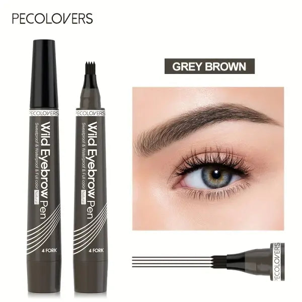 Waterproof 4-Tip Eyebrow Pen – Long-Lasting Microblading Tattoo Brow Pencil (6 Colors) - 04