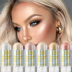 6 Colors 3D Highlighter Stick - Shimmer Contour Bronzer & Concealer Cream Makeup Tool - Himpall