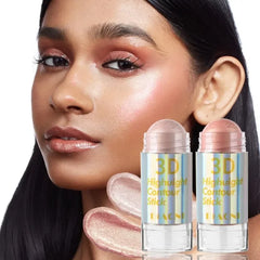 6 Colors 3D Highlighter Stick - Shimmer Contour Bronzer & Concealer Cream Makeup Tool - Himpall