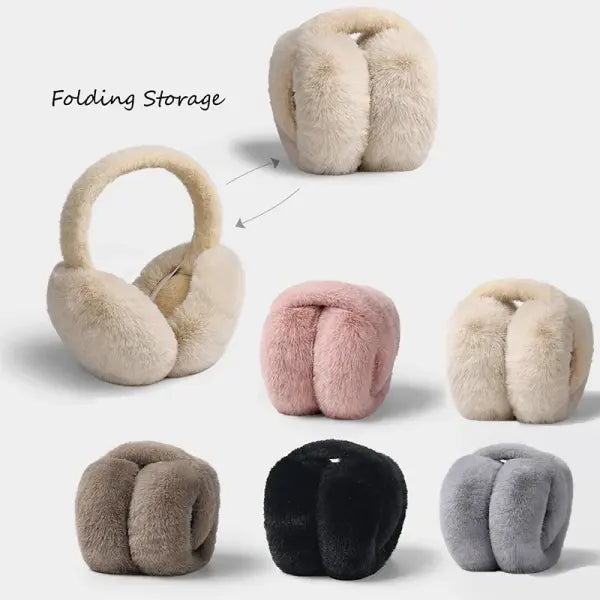 Soft Plush Winter Earmuffs – Solid Color Warm Ear Protectors for Women & Men 6 Fashion Colors