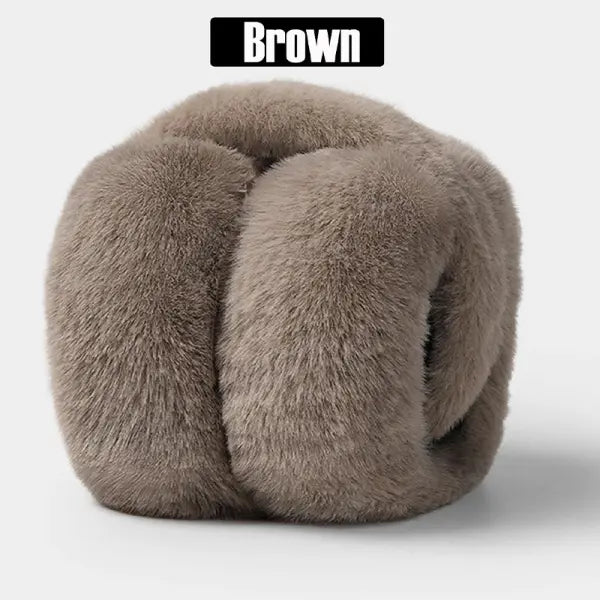 Soft Plush Winter Earmuffs – Solid Color Warm Ear Protectors for Women & Men 6 Fashion Colors - brown