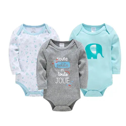 6PCS/3PCS Baby Bodysuit Set – 100% Cotton Long Sleeve Jumpsuits for Boys & Girls 0–12 Months - HY2067 / 18-24M