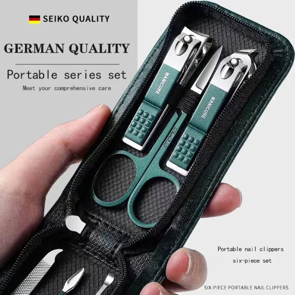 6-Piece Nail Scissors Set – High-End Portable Manicure Clippers for Men & Women - Himpall