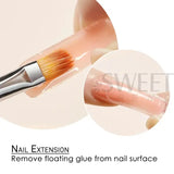 60ml Surface Sticky Layer Nails Degreaser Solution Excess Gel Polish Remover Liquid Cleanser Plus Manicure Solvent Tool