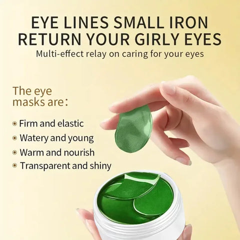 60pcs Seaweed Hyaluronic Acid Eye Mask – Remove Dark Circles & Collagen Eye Patches for Facial Care - Himpall