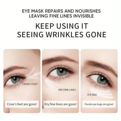 60pcs Seaweed Hyaluronic Acid Eye Mask – Remove Dark Circles & Collagen Eye Patches for Facial Care - Himpall