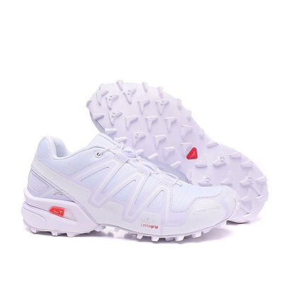 Men Rose Red Hiking Boots and Versatile Off Road Running Shoes - White / 40