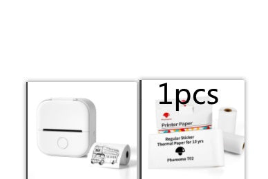 Phomemo T02 Portable Bluetooth Thermal Label Printer - White Set1 / USB